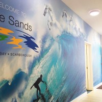 Surfing Wallpaper - A custom wall mural for The Sands in Scarborough