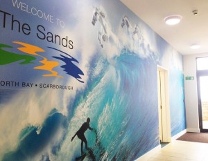 Surfing Wallpaper - A custom wall mural for The Sands in Scarborough