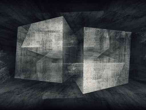 dark and dramatic abstract concrete blocks wallpaper