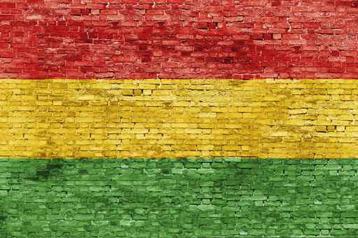 Reggae Flag Brick Wallpaper Mural