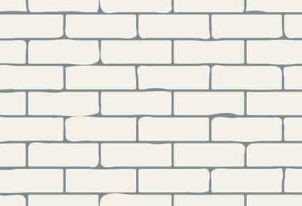 Creamy White Brick effect Wall Mural