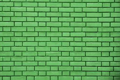 Green Brick effect Feature Wall