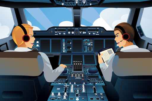 Pilot Cockpit Flight Deck Kids wallpaper