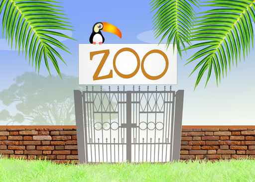 Kids Zoo Gates Wallpaper