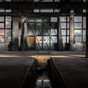 abandoned warehouse Wallpaper mural
