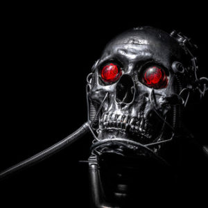 Robot Skull Wallpaper mural