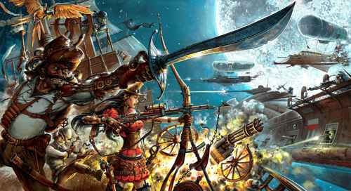 cyber pirates wallpaper mural