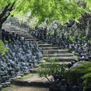 Honshu Island statues wallpaper mural