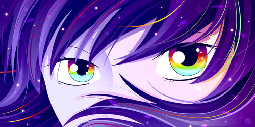 Purple Anime Wallpaper mural