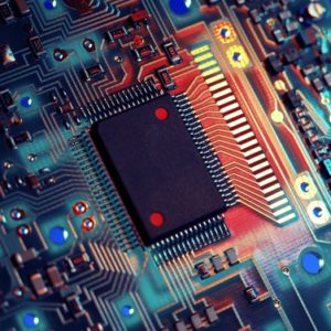 Circuit board wallpaper mural