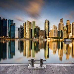 Golden Morning in SIngapore 1x Collection - Pictowall Custom Wallpaper