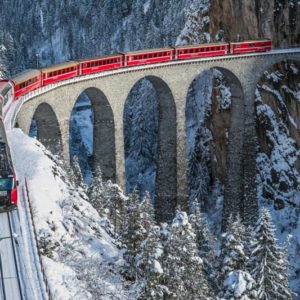 World's Top Train - Bernina Express 1x Collection - Pictowall Custom Wallpaper