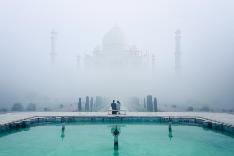 Misty Taj Mahal 1x Collection - Pictowall Custom Wallpaper