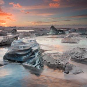 glacial lagoon beach 1x Collection - Pictowall Custom Wallpaper