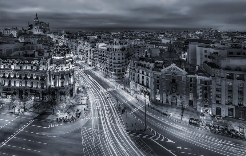 Madrid City Lights 1x Collection - Pictowall Custom Wallpaper