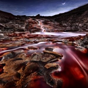 Last Lights in Rio Tinto III (Red River) 1x Collection - Pictowall Custom Wallpaper