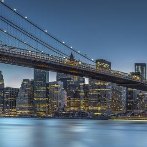 New York - Blue Hour over Manhattan 1x Collection - Pictowall Custom Wallpaper