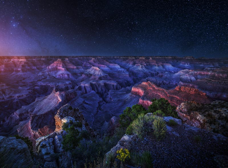 Grand Canyon Night 1x Collection - Pictowall Custom Wallpaper