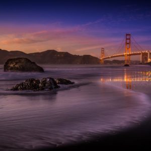 Golden Gate Bridge Fading Daylight 1x Collection - Pictowall Custom Wallpaper