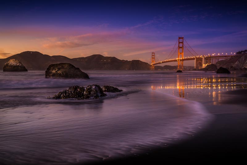 Golden Gate Bridge Fading Daylight 1x Collection - Pictowall Custom Wallpaper