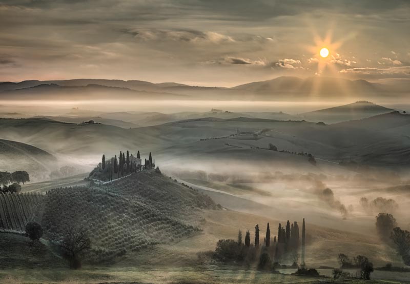 Tuscan Morning 1x Collection - Pictowall Custom Wallpaper