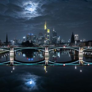 Frankfurt at Full Moon 1x Collection - Pictowall Custom Wallpaper