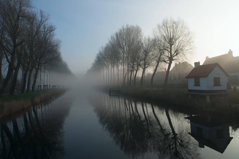 Mist across the Canal 1x Collection - Pictowall Custom Wallpaper