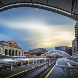 Union Station Denver - Slow Sunset 1x Collection - Pictowall Custom Wallpaper