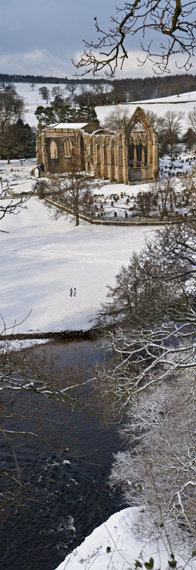 Bolton Abbey in Snow Wallpaper mural