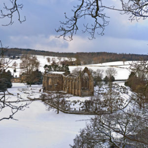 Bolton Abbey in Snow Wallpaper mural