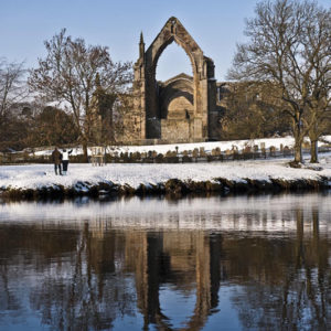 Bolton Abbey in Snow Wallpaper mural