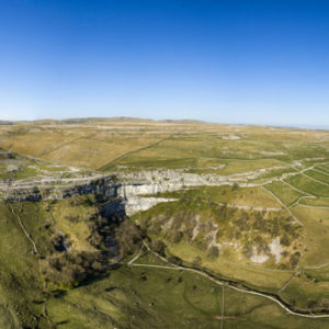 Malham cove aerial Wallpaper mural