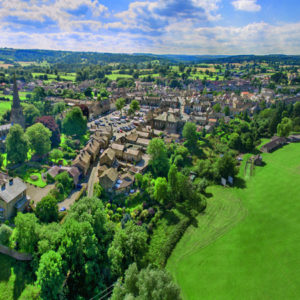 Masham Village Aerial Wallpaper mural