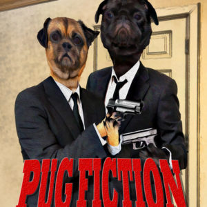 Pug Fiction Wallpaper mural