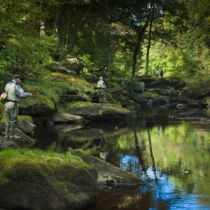 The Strid Fly fishing Wallpaper mural