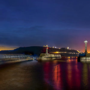 Whitby Harbour Entrance Wallpaper mural