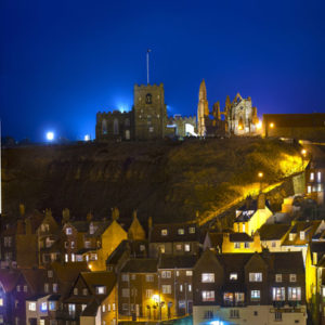 Whitby Town & Abbey Wallpaper mural