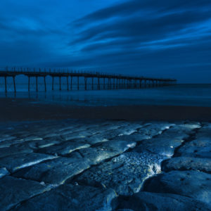 saltburn Pier 6 blue Wallpaper mural