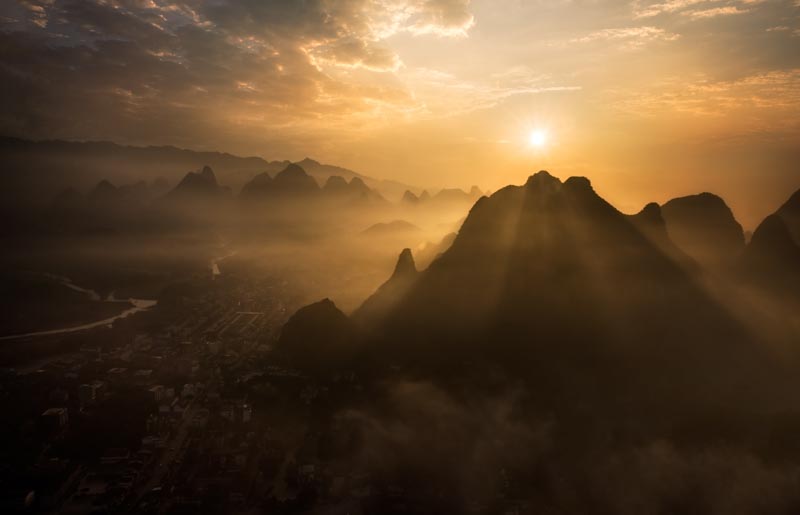 Misty Sunrise 1x Collection - Pictowall Custom Wallpaper